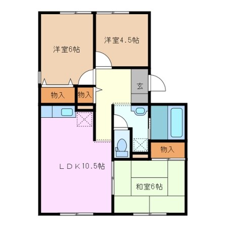 中川原駅 徒歩7分 1階の物件間取画像